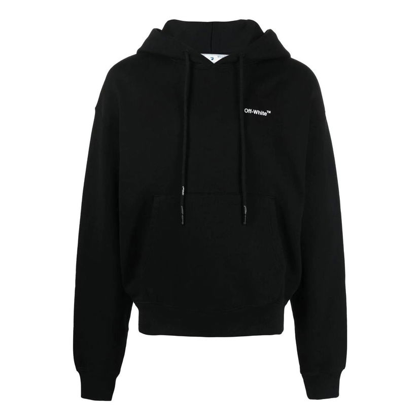 Huppari Off-White Crowning Print Hoodie Musta | OMBB037C99FLE0071001