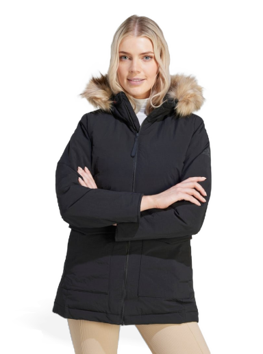 Parka adidas Originals Hooded Fur Musta | IJ8260