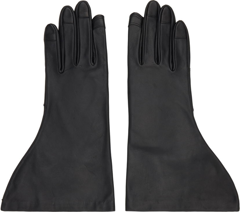 Käsineet Rick Owens Rick Owens Concordians Gleam Long Leather Gloves Musta | RR02E1452 LNV