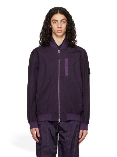 Bomber-takki Stone Island Garment-Dyed Bomber Jacket Violetti | 781542629