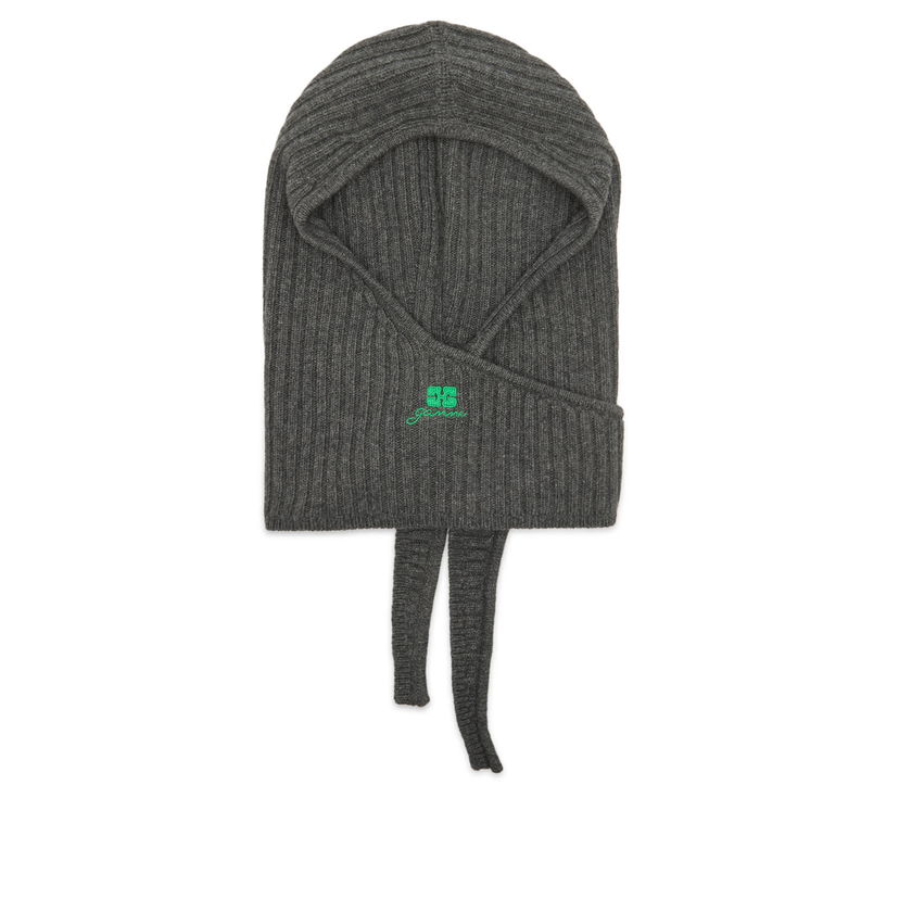 Lakit ja hatut GANNI Core Future Wool Knit Balaclava Harmaa | A6925-220