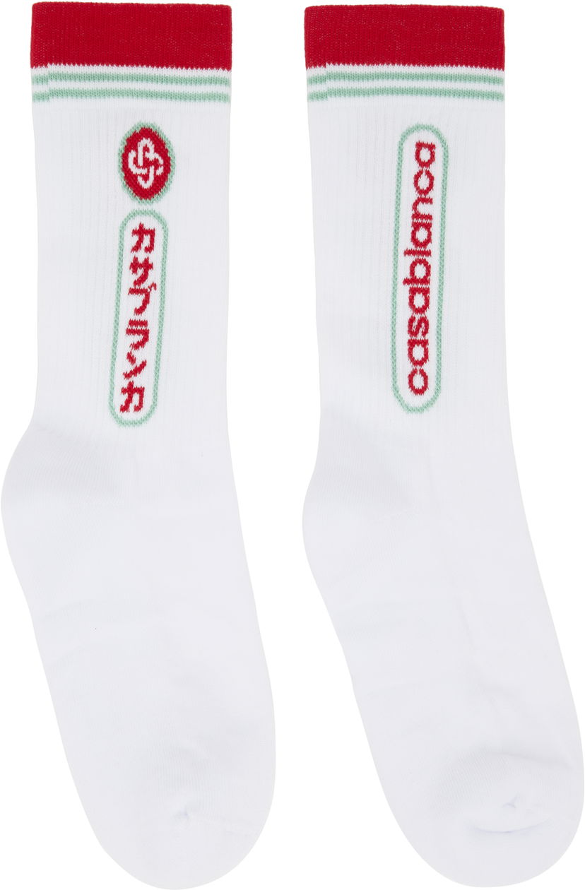 Sukat Casablanca Casablanca Fuji Dream Socks Valkoinen | APF25-ACC-010-01