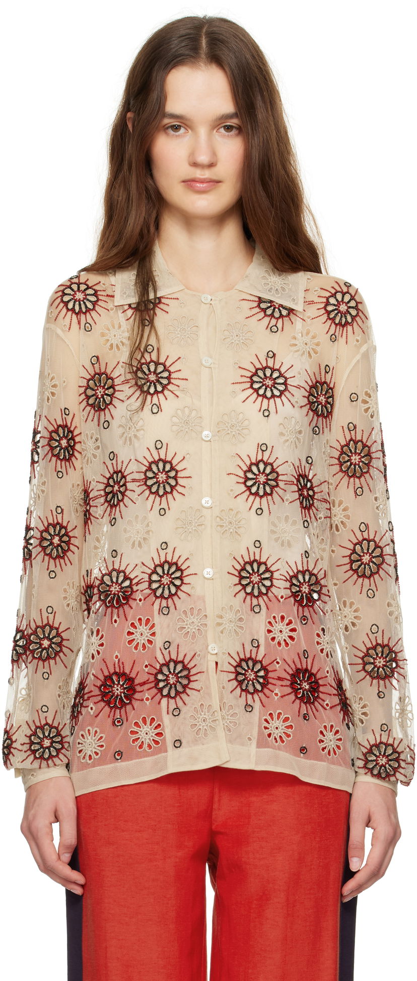 Paita Bode Long Sleeve Beige | MRF24SH039