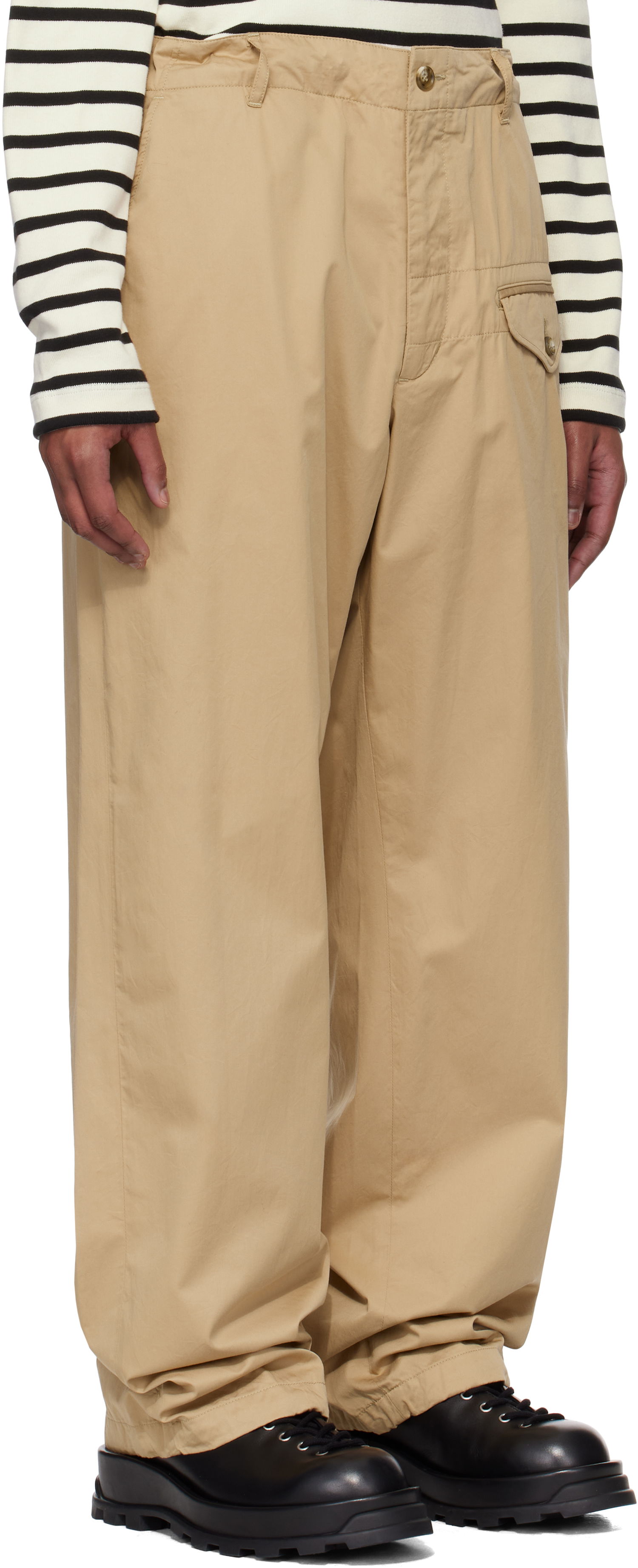 Cargo housut Engineered Garments Engineered Garments Gurkha Trousers Beige | 25S1F039, 1