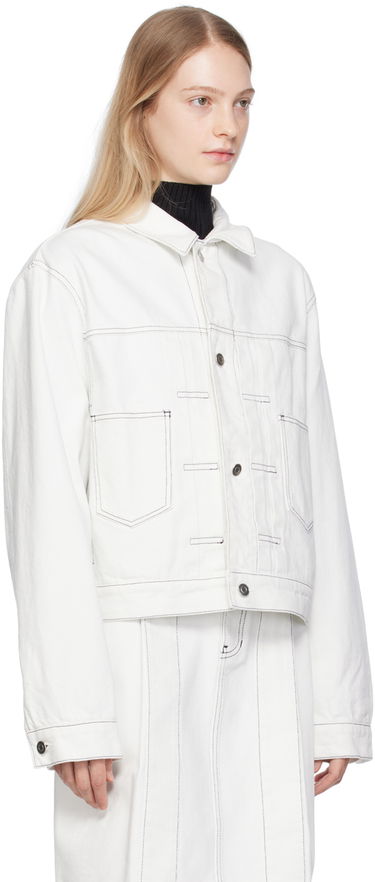 Takki We11done We11done Tucked Denim Jacket Valkoinen | WD-DJ3-23-338-M-IC, 1