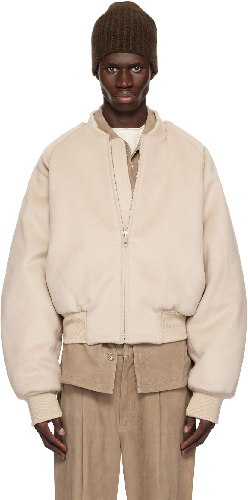 Bomber-takki Entire Studios Entire Studios Raglan Bomber Jacket Beige | ES2615RU