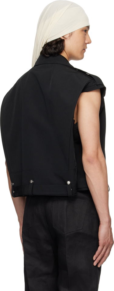 Liivi Rick Owens Rick Owens Bauhaus Stooges Cropped Vest Musta | RL01E5716 PCVS, 2