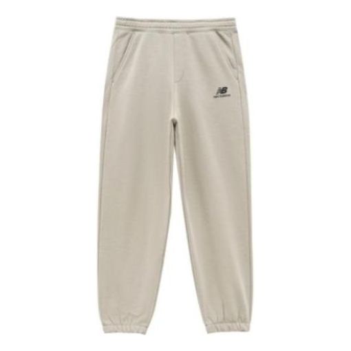 Verryttelyhousut New Balance Logo Casual Joggers Beige | AMP24383-PAA
