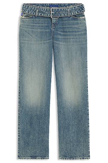 Jeans BOSS Baggy Jeans with Denim Belt Sininen | 50541520