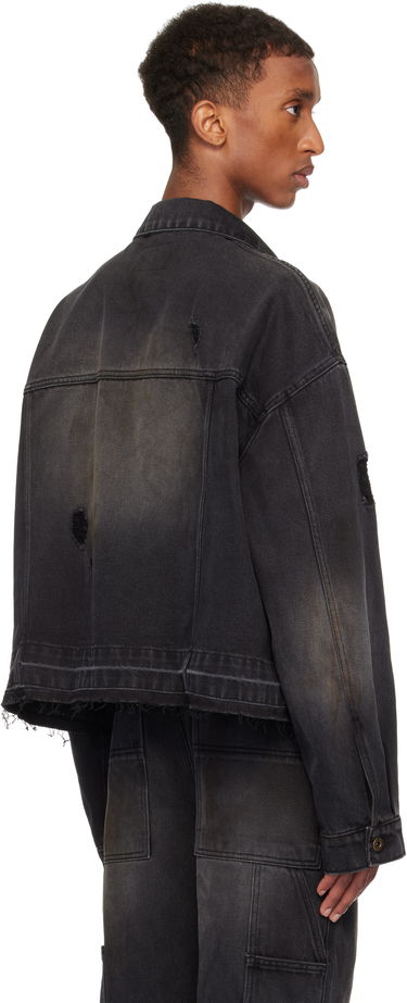 Takki We11done Distressed Denim Jacket Musta | WD-DJ3-24-310-U-BK, 2