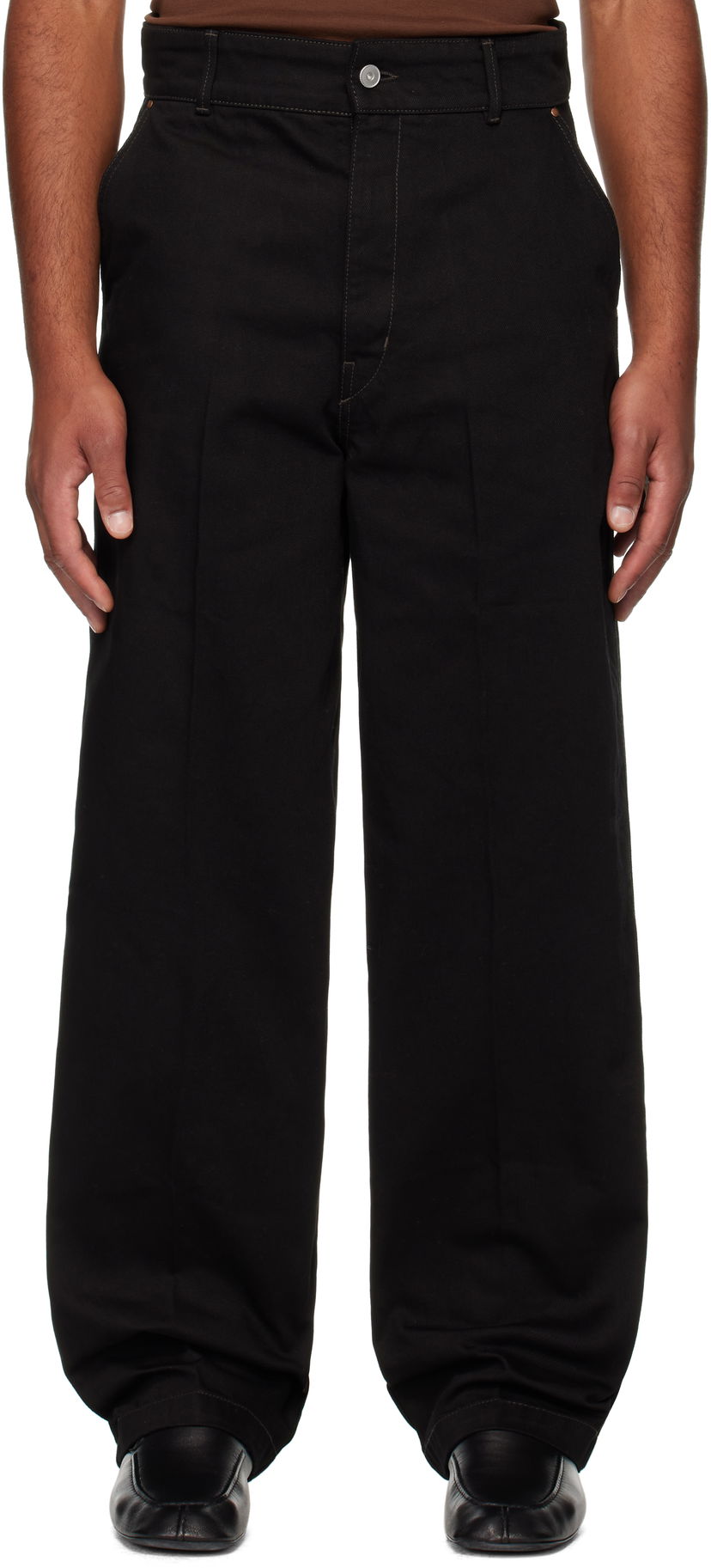 Jeans LEMAIRE LEMAIRE Maxi Barrel Workwear Jeans Musta | PA1261 LD1055