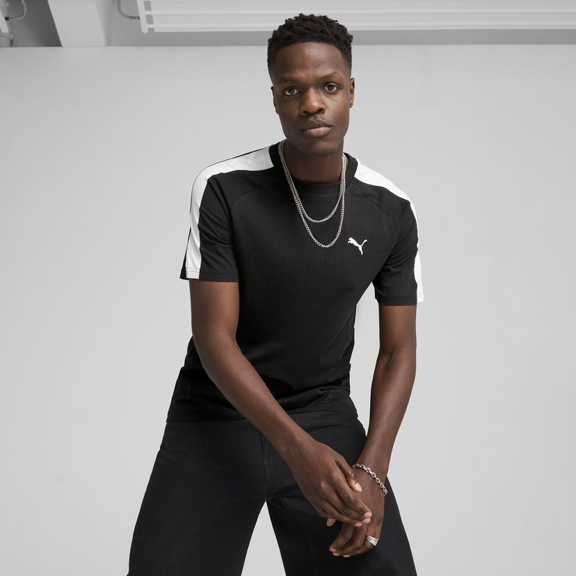 T-paita Puma T7 T-Shirt Musta | 629592_01