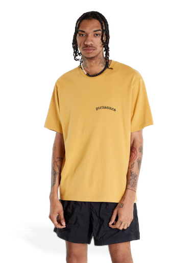 T-paita Pleasures Neural Heavyweight Shirt Keltainen | P22SU012 squash