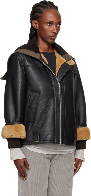 Takki OUR LEGACY Our Legacy Blizzard Shearling Leather Jacket Musta | W4259BN, 1