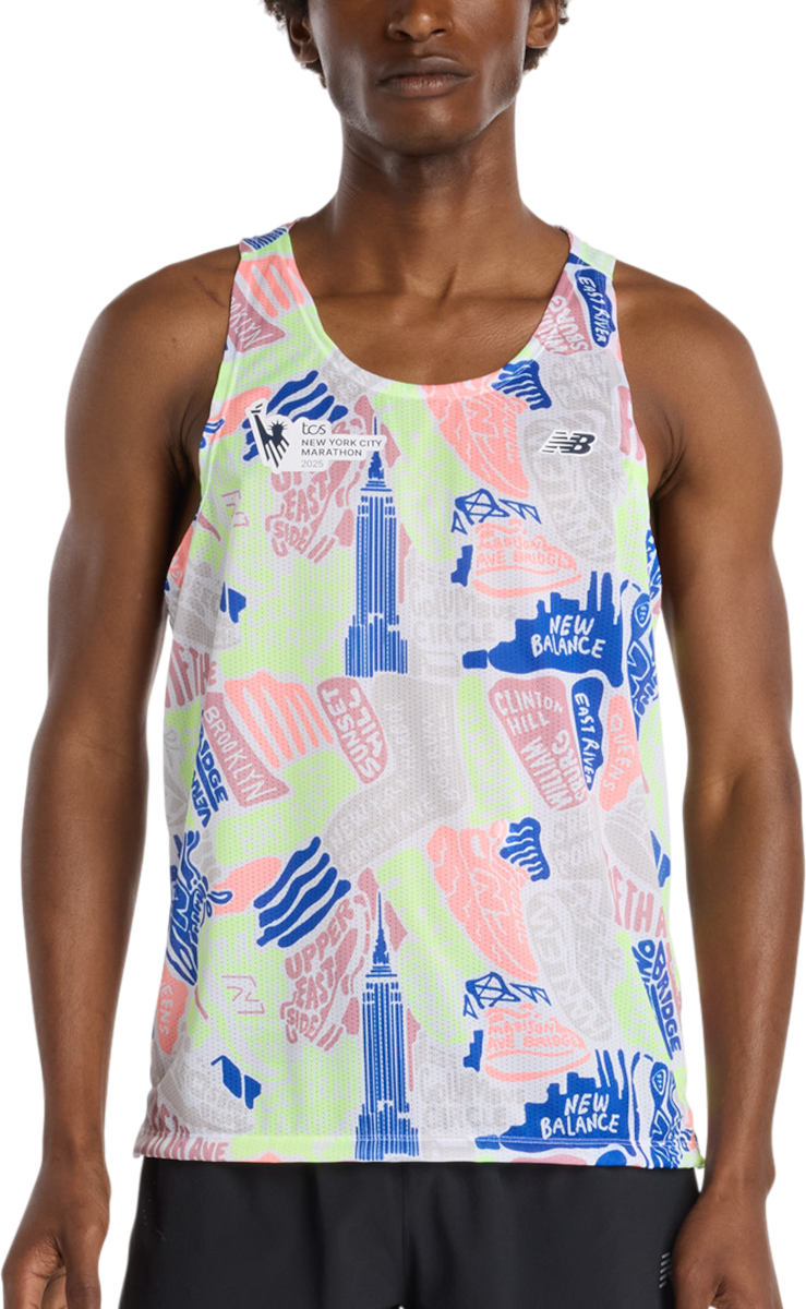 Tankkitoppi New Balance NYC Marathon Print Running Singlet Monivärinen | mt53251m-mlt, 0