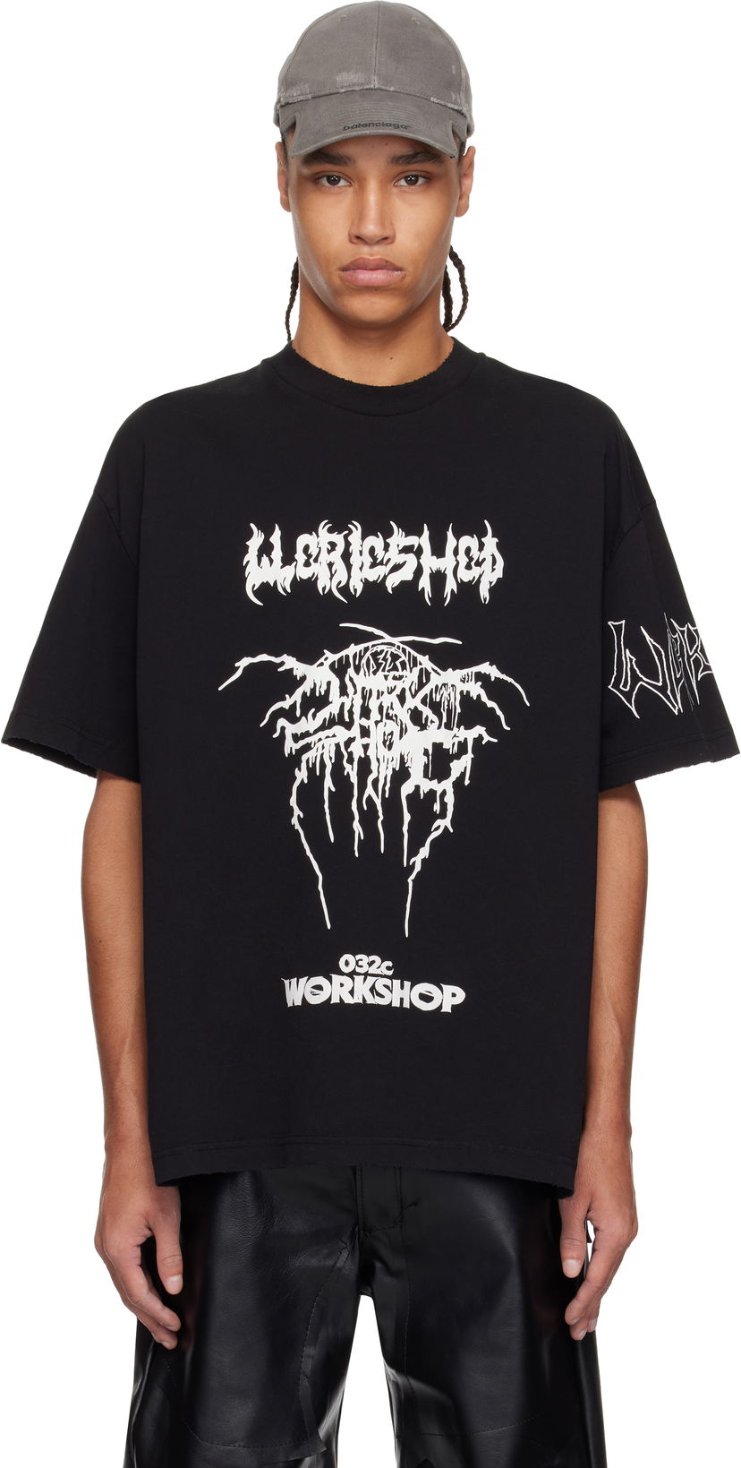 T-paita 032C 032c Workshop Armour Graphic T-Shirt Musta | S25-URC-0113-050
