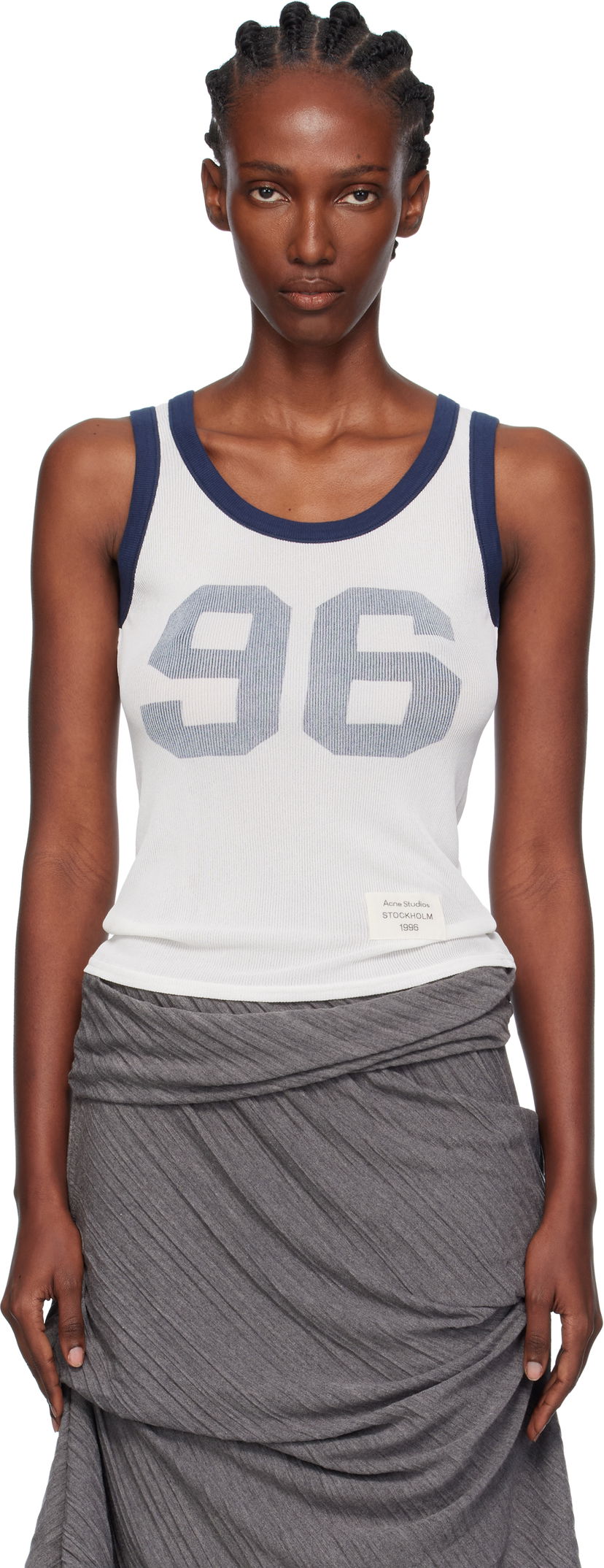 Tankkitoppi Acne Studios Acne Studios Ribbed '96 Tank Top Valkoinen | AL0479-