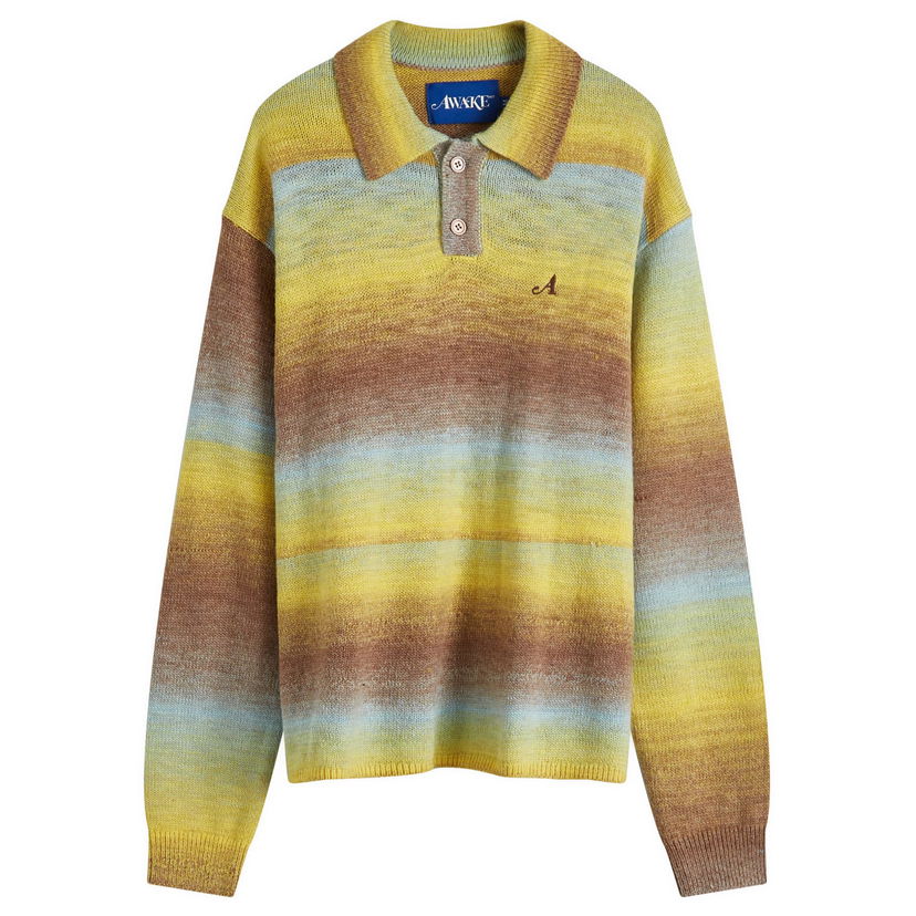 Villapaita Awake NY Ombre Polo Jumper Monivärinen | AWK-FW24-KN002-MUL