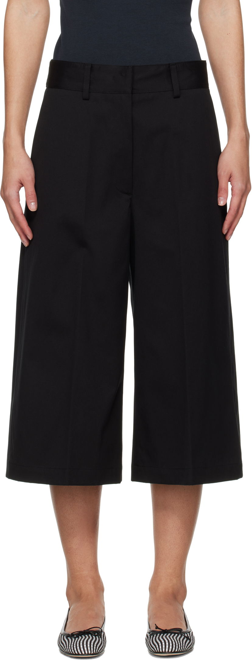 Shortsit MSGM MSGM Cotton Bermuda Shorts Musta | 3841MDB04 257138