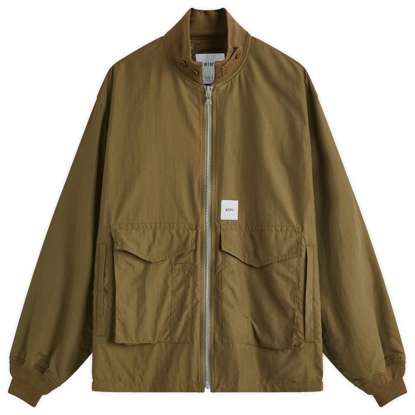 Bomber-takki WTAPS 10 WEP Jacket Size Large Vihreä | 242TQDT-JKM04-OLV