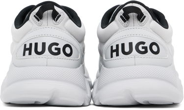 Vaatteet BOSS Hugo Gray Faux-Leather Sneakers Valkoinen | 50536960, 1