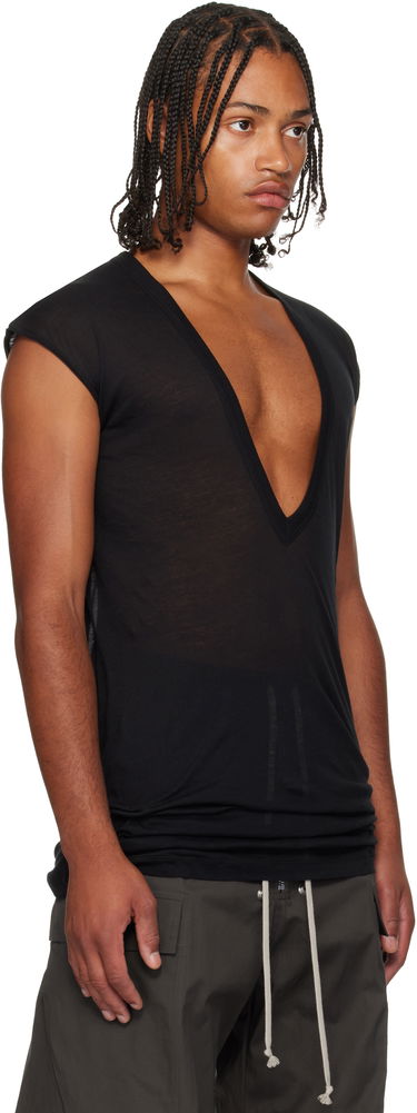 T-paita Rick Owens Rick Owens Concordians Dylan Deep V-Neck T-Shirt Musta | RU02E1157 UC, 1