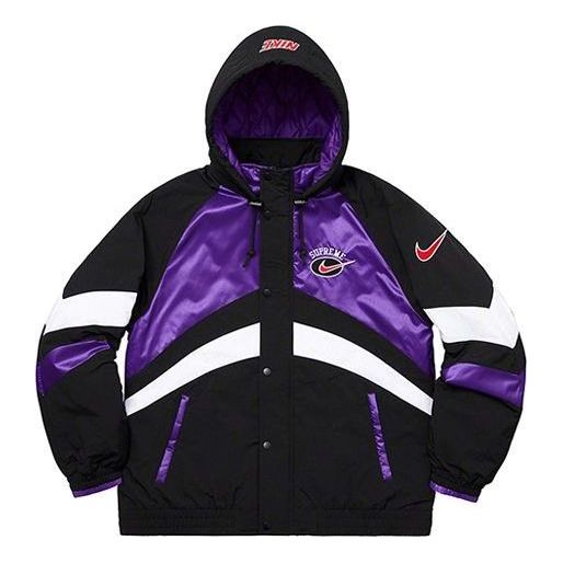 Bomber-takki Supreme Hooded Sports Jacket Violetti | SUP-SS19-10139