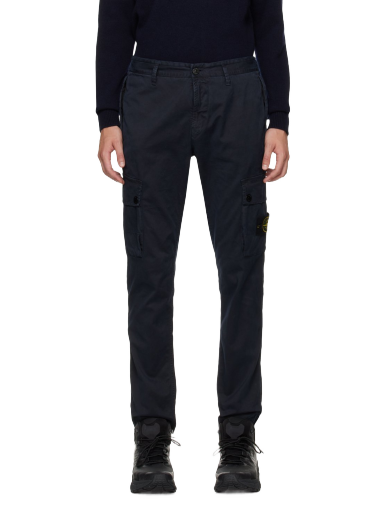 Cargo housut Stone Island Garment-Dyed Cargo Tummansininen | 7915303L1