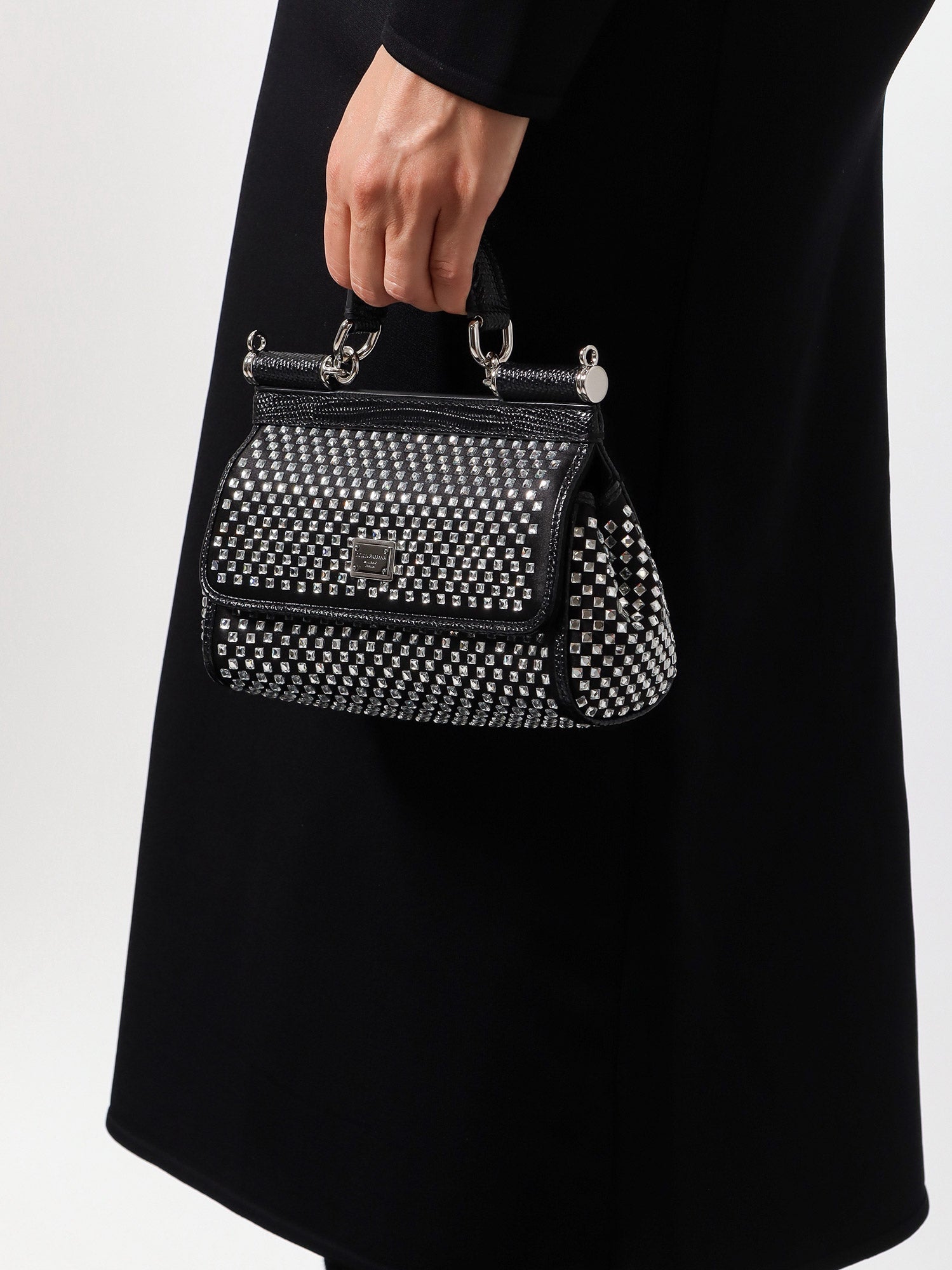 Käsilaukku Dolce & Gabbana Handbag With Crystals Musta | BB7116AP6028S488, 1