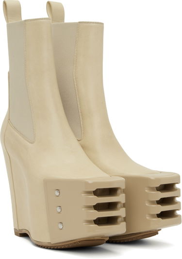Vaatteet Rick Owens Rick Owens Hollywood Grilled Wedge Beatle Chelsea Boots Beige | RP01E7848 LBHGR, 3