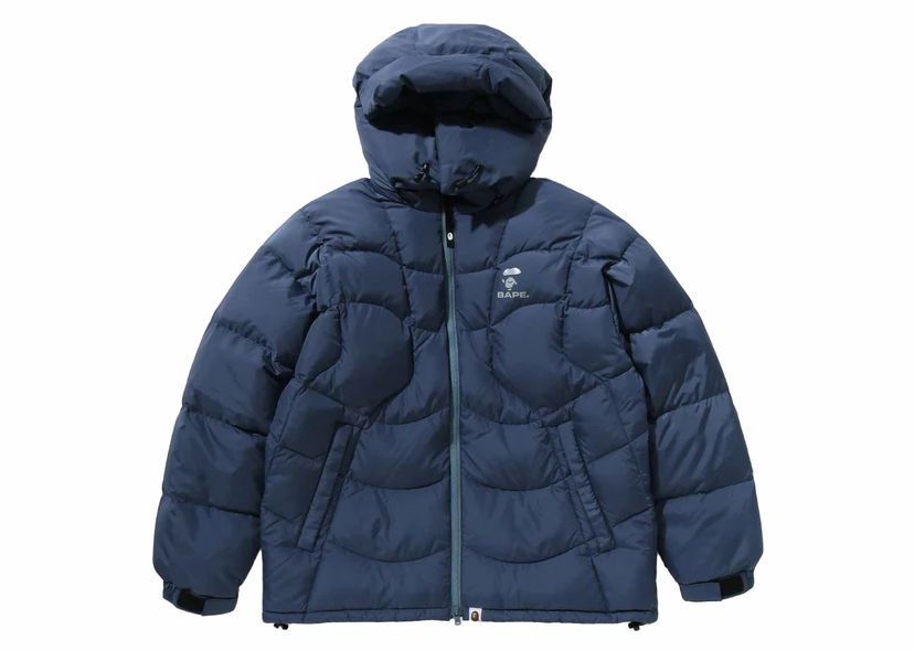 Takki BAPE BAPE Stitching Down Jacket Blue Sininen | 1J80-144-005