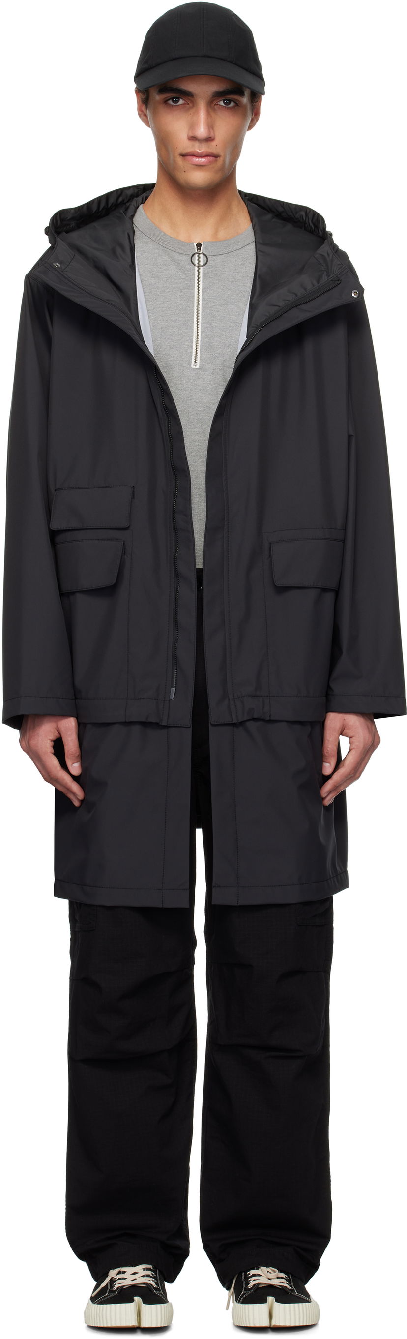 Sadetakki NANAMICA nanamica 3L PERTEX SHIELD 2Way Travel Coat Musta | S25SB045U