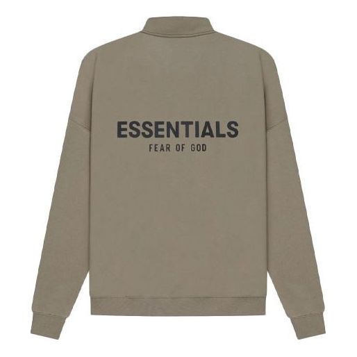 Huppari Fear of God Essentials Mockneck Half Zip Sweatshirt Vihreä | FOG-SS21-592