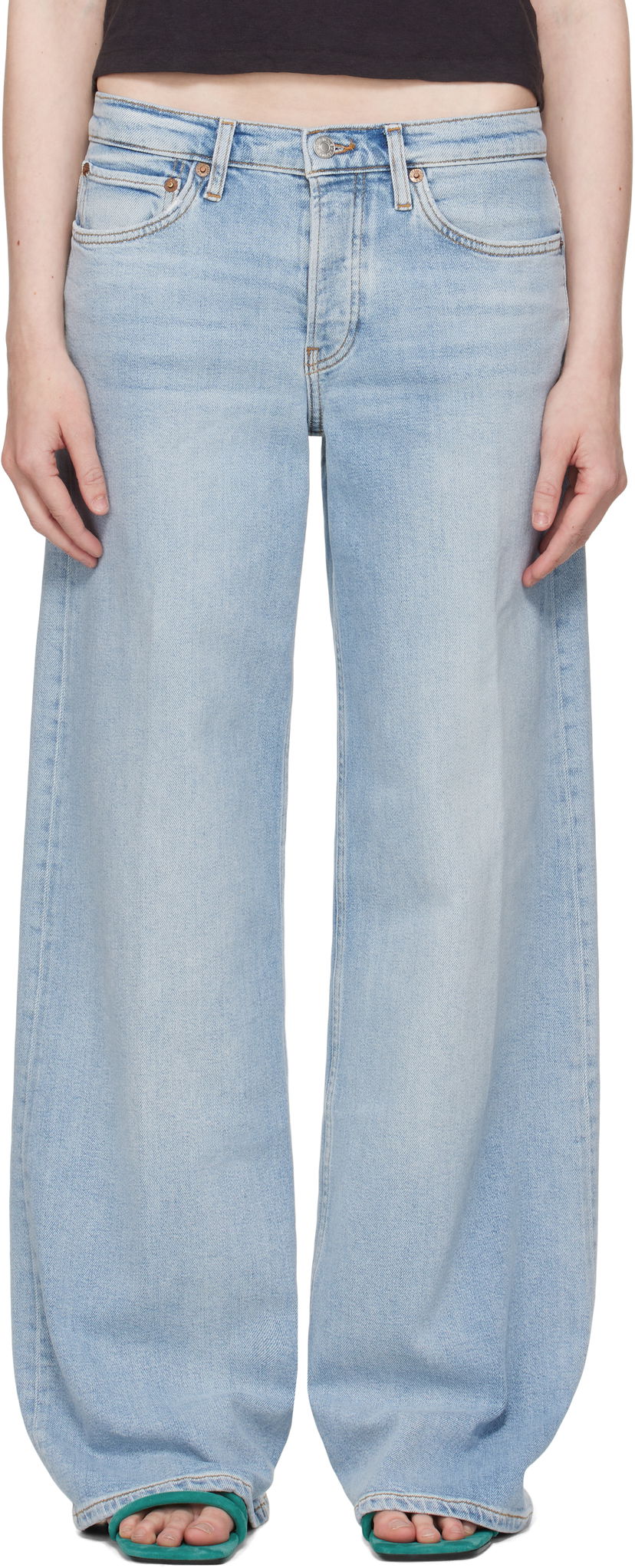 Jeans RE/DONE Re/Done Comfort Mid Rise Wide Leg Jeans Sininen | 190-03WMRWDLG