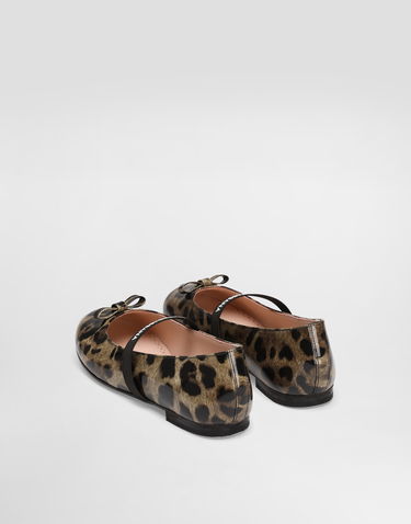 Tennarit ja kengät Dolce & Gabbana Dolce & Gabbana Printed Shiny Calfskin Ballet Flats Ruskea | D11294AM568HA93M, 3