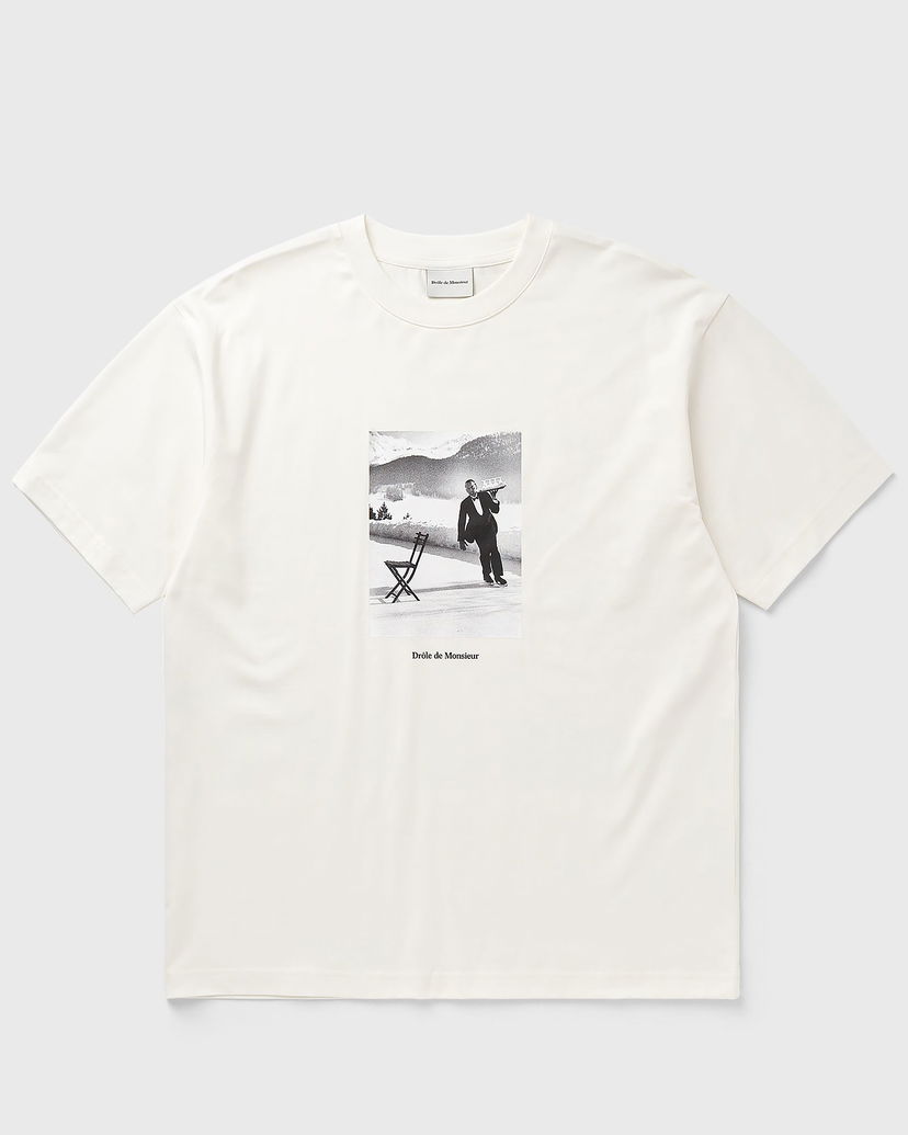 T-paita Drôle de Monsieur Ice Skating Waiter T-Shirt Valkoinen | I-TS266-CO195-OW