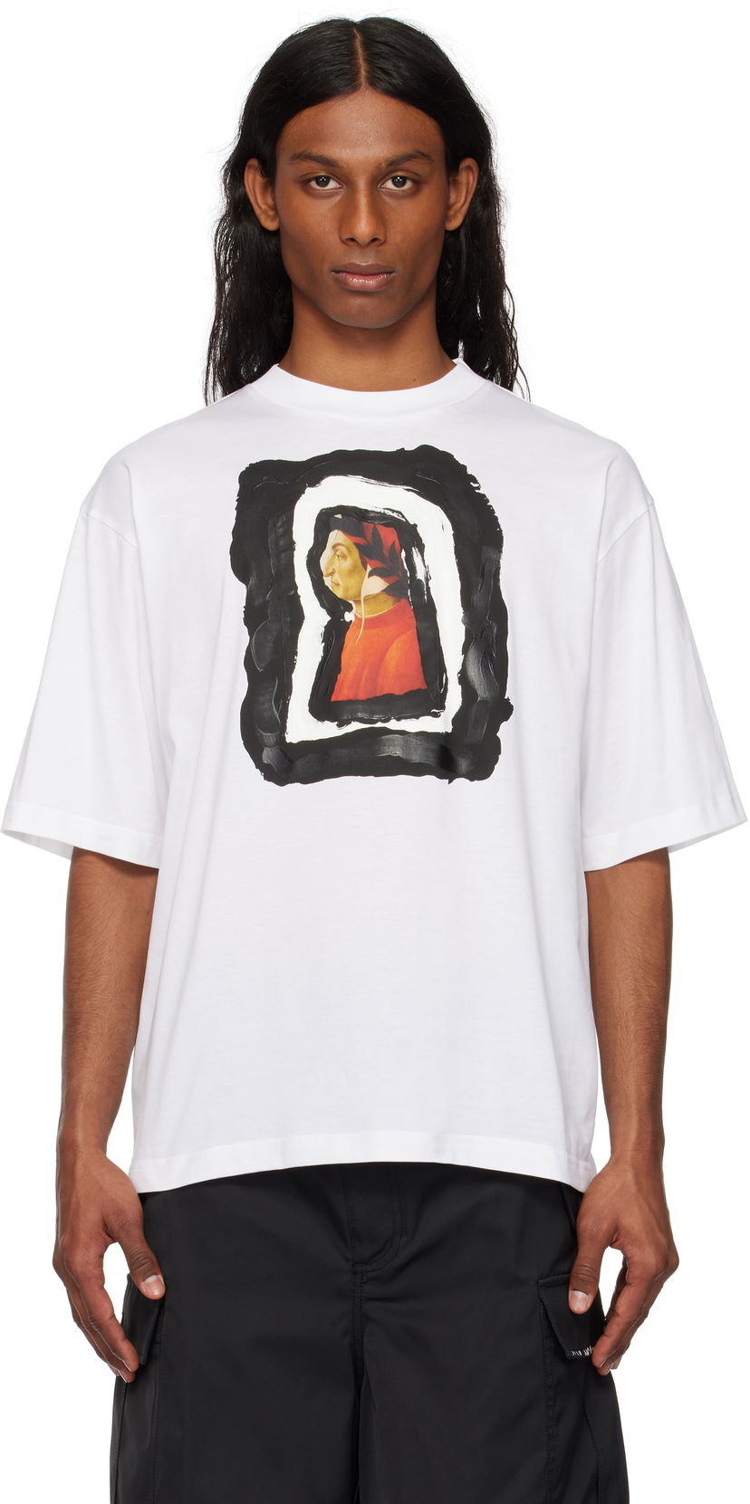 T-paita Marni Marni Dante Print Cotton T-Shirt Valkoinen | HUMU0223NP USCX68