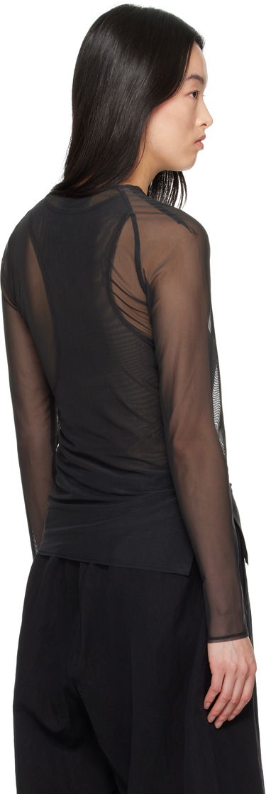 T-paita Y-3 Y-3 Mesh Fitted Long Sleeve T-Shirt Musta | JD1455, 2