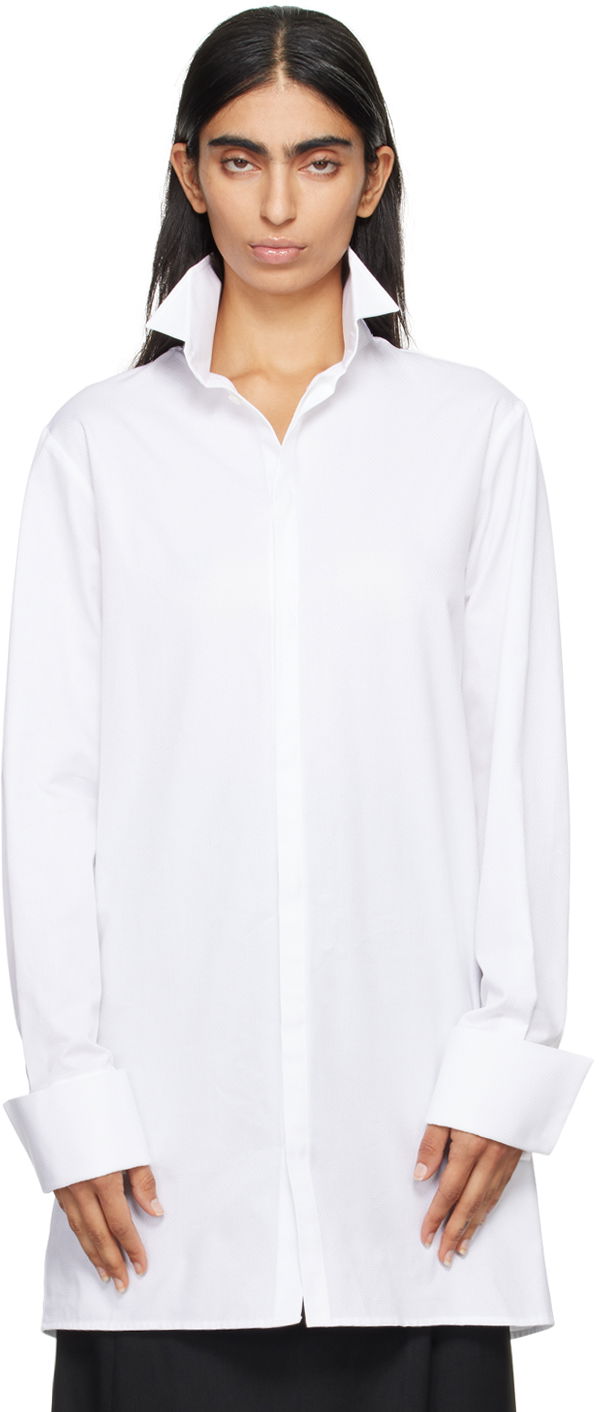 Paita Maison Margiela Spread Collar Shirt Valkoinen | S62DT0032 M35231