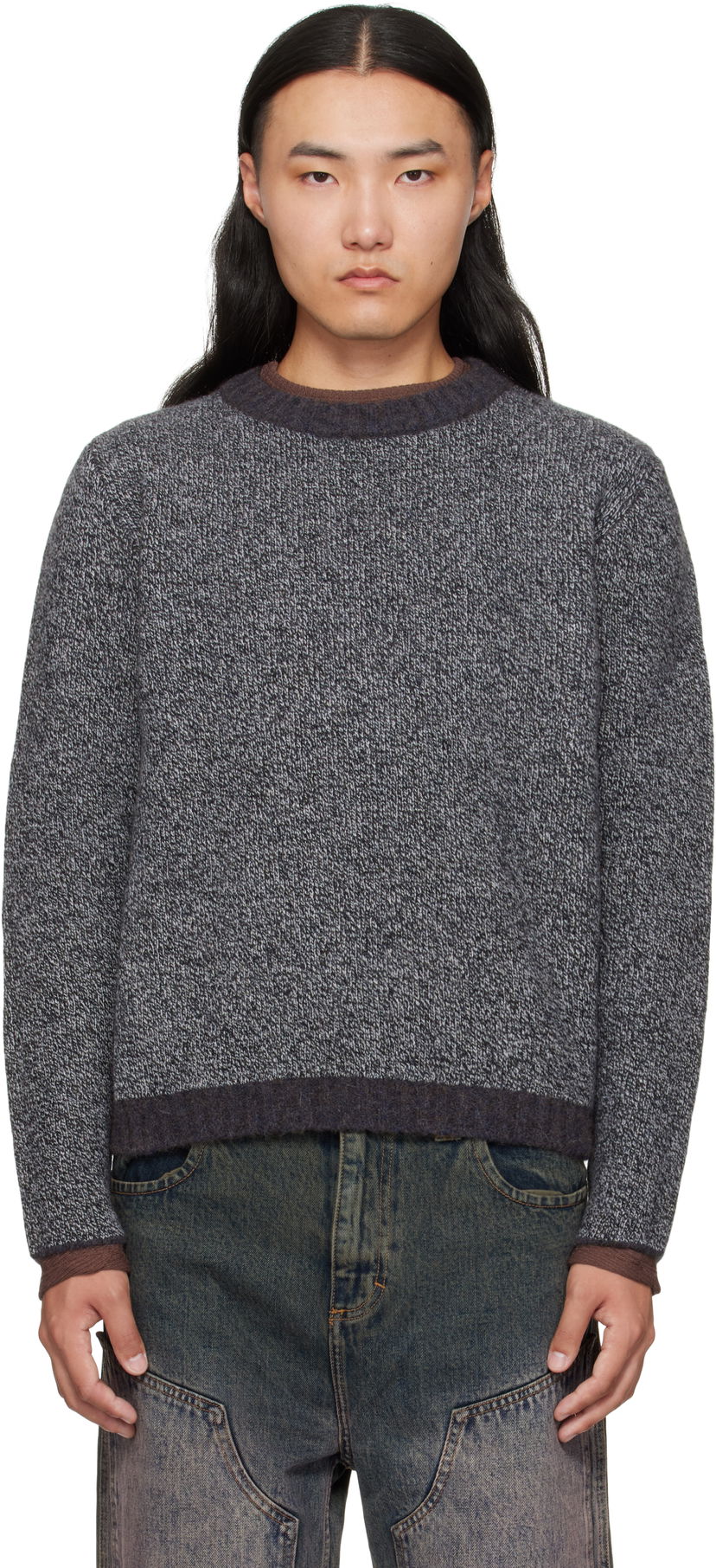 Villapaita Eckhaus Latta Eckhaus Latta Yak Knit Sweater Harmaa | 8258-EL-PF25-M