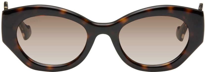 Aurinkolasit Gucci Brown Geometric Sunglasses Ruskea | GG1553S