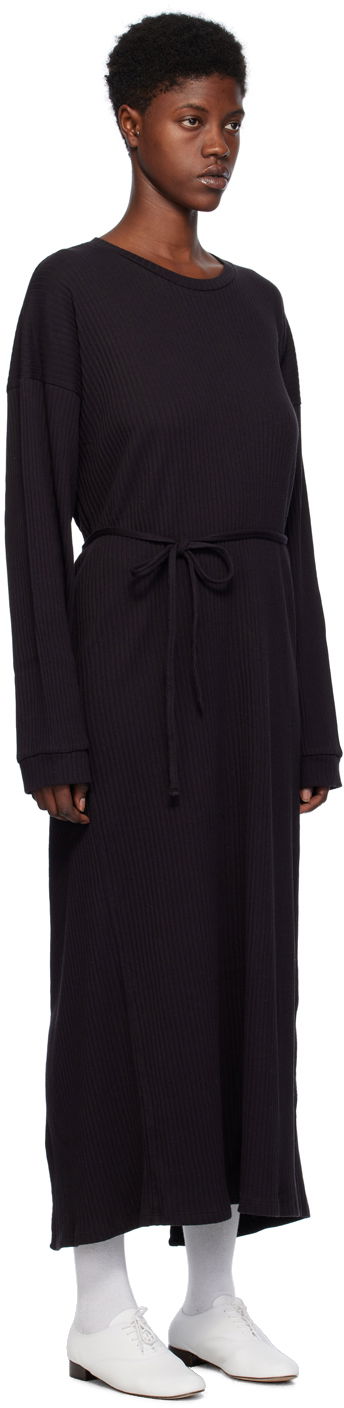 Mekko Baserange Kaftan Midi Dress Musta | DRSH-RIB-000, 1