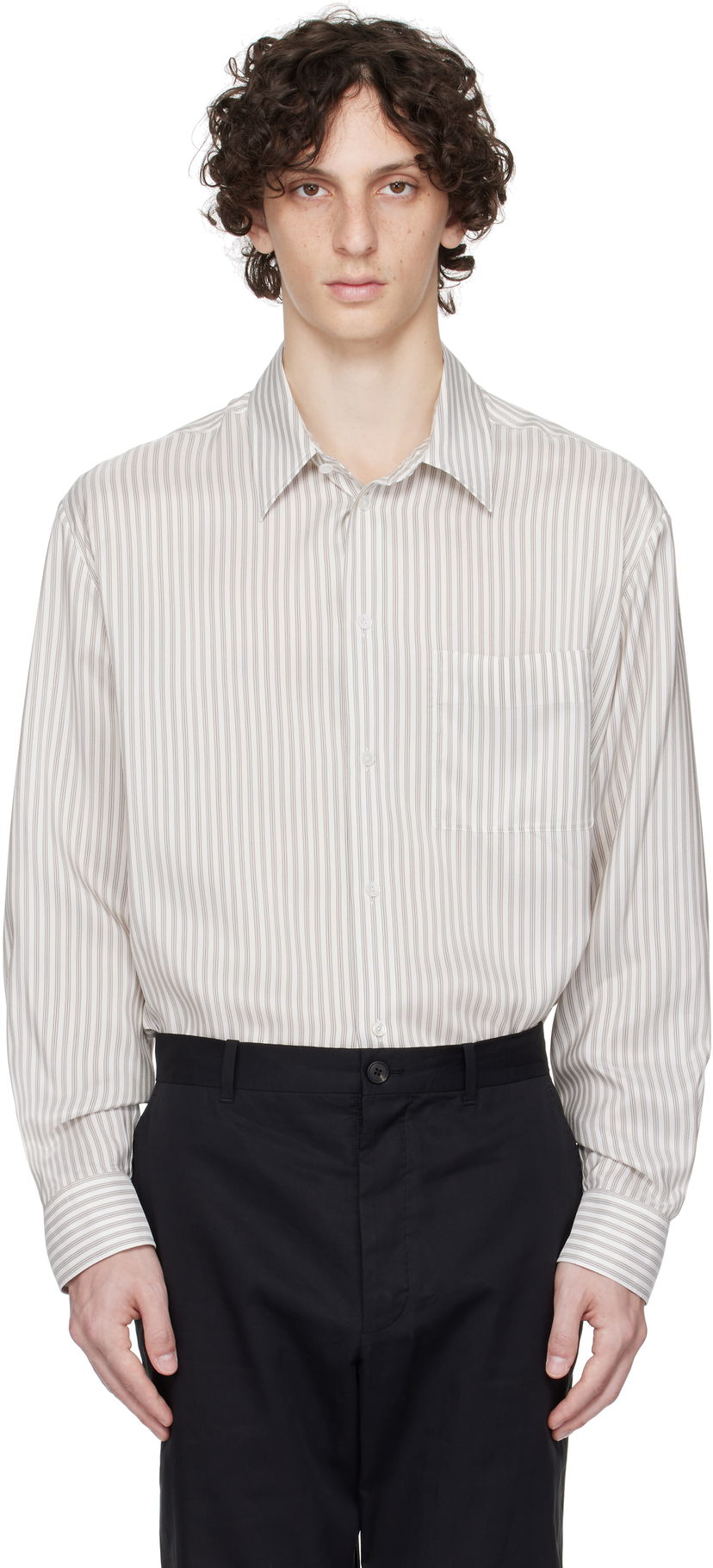 Paita The Row The Row Striped Shirt Valkoinen | 944-W3844