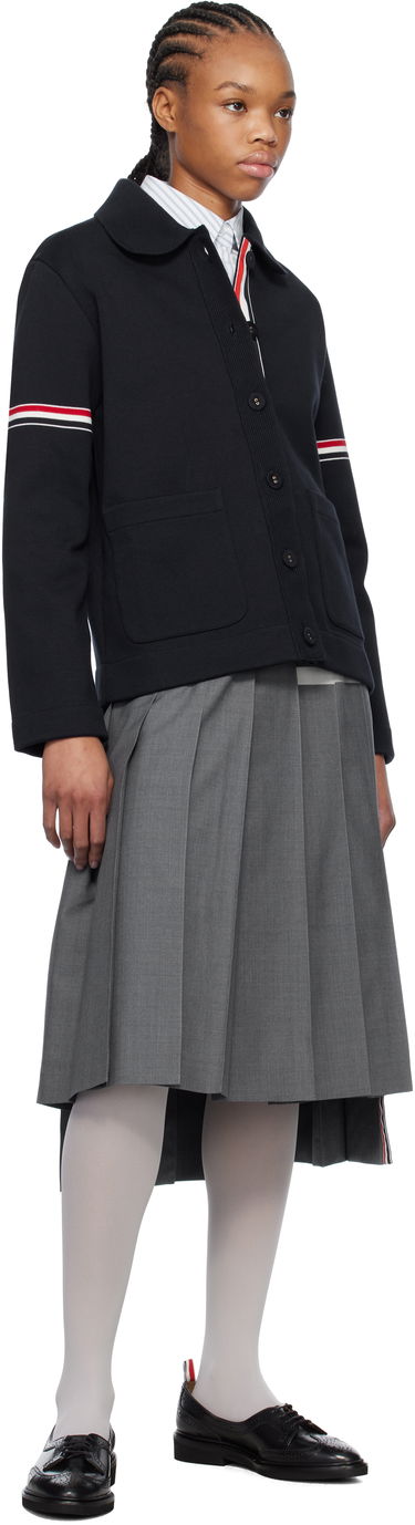 Villapaita Thom Browne Thom Browne Cotton Loopback Work Jacket Tummansininen | FKJ113A-Y3004, 3