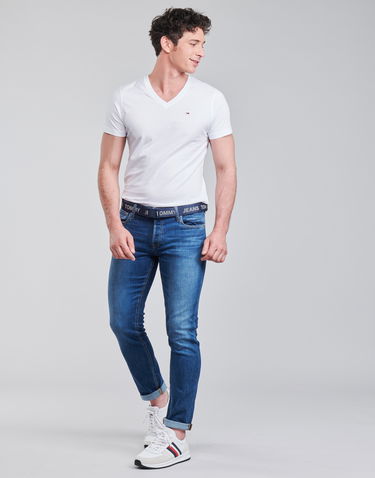 T-paita Tommy Hilfiger ORIGINAL JERSEY V NECK TEE Valkoinen | DM0DM04410-100-NOOS, 1