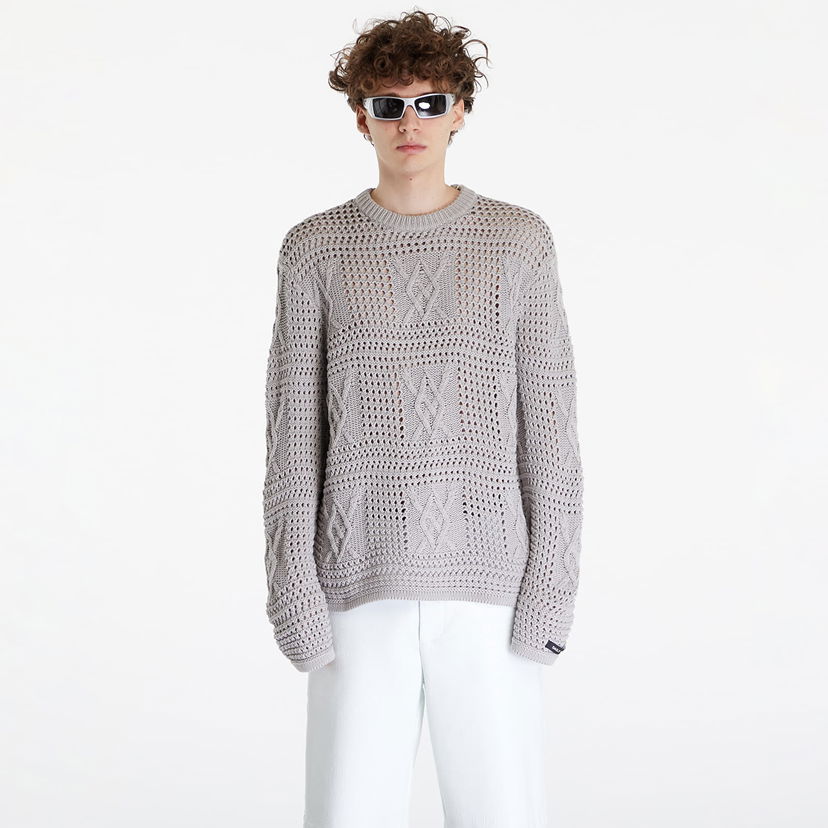 Villapaita DAILY PAPER Zuberi Crochet Sweater Harmaa | 2411038