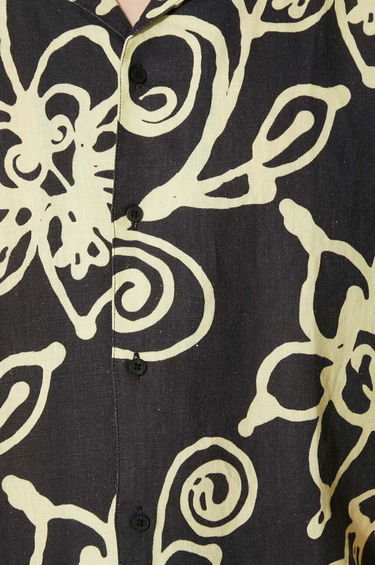 Paita Samsoe Samsoe Samsoe Samsoe Regular Fit Floral Print Linen Shirt Musta | M23200085, 5