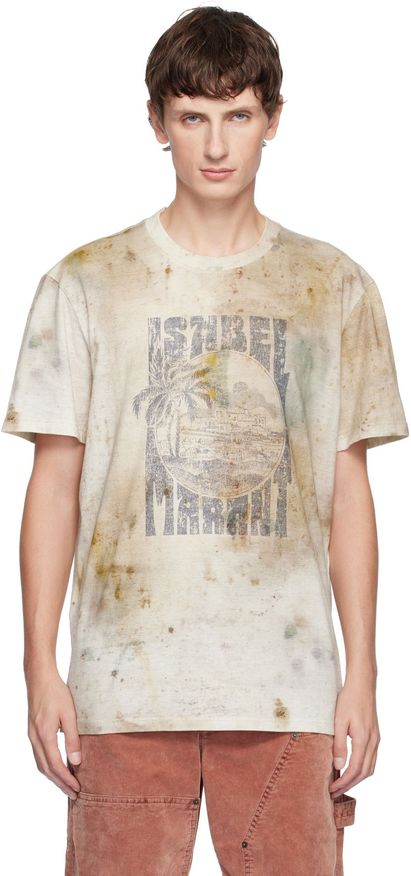 T-paita ISABEL MARANT Distressed Graphic T-shirt Honore Monivärinen | 25ATS0052HB-C3N10H