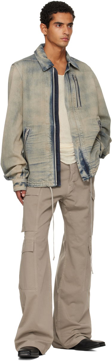 Takki Rick Owens DRKSHDW Concordians Concealed Zipfront Denim Jacket Sininen | DU02E7775 DMP, 3