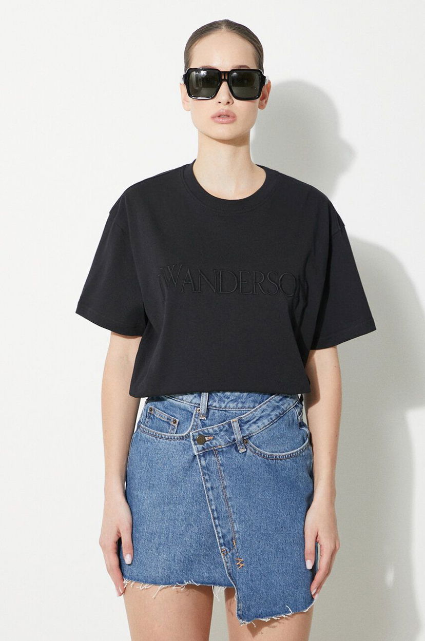 T-paita JW Anderson Embroidery T-Shirt Musta | JT0218.PG0980.999